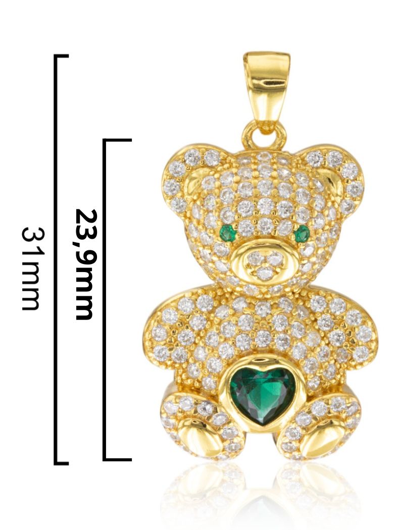 Collar osito dorado - Imagen 5