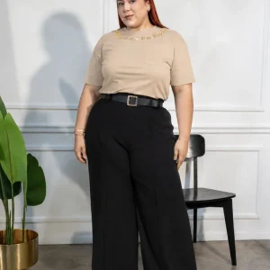 Pantalón con Cinto Curvy Negro