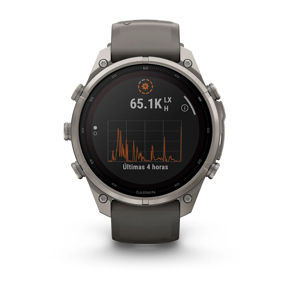 fēnix® 9 Pro – inReach®, Solar, 47mm Titanio con correa de silicona en gris, nº ref: 010-04338-01 - Imagen 4