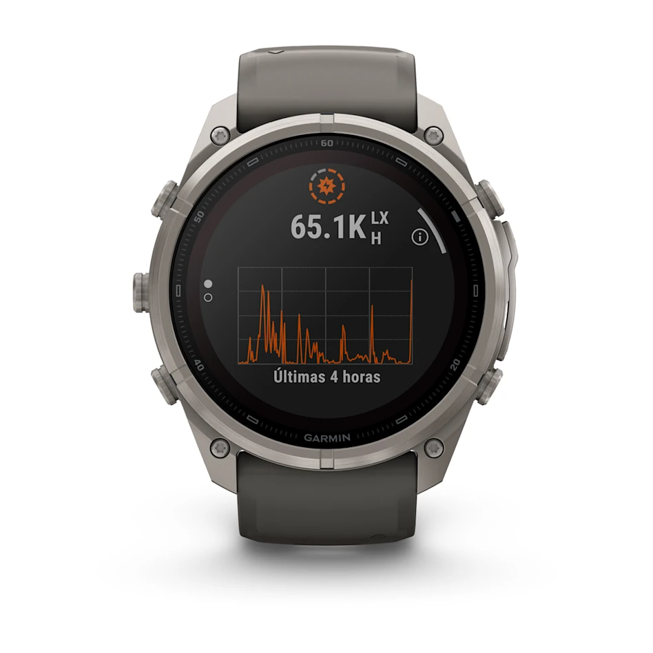fēnix® 9 Pro – inReach®, Solar, 51mm Titanio con correa de silicona en gris, nº ref: 010-04339-01 - Imagen 4