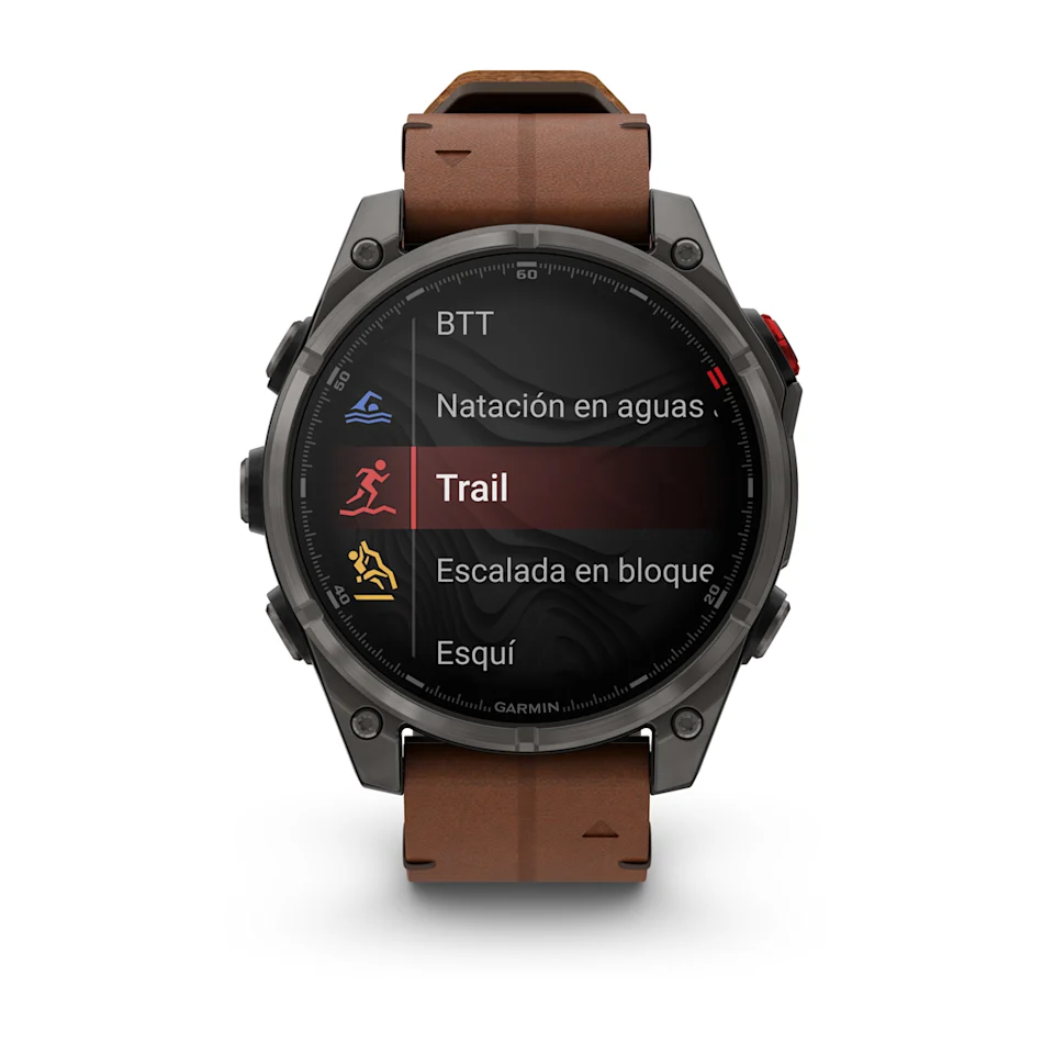 fēnix® 8 Pro – 47 mm, AMOLED Sapphire, Titanio con revestimiento de DLC con correa de cuero Ref: 010-03198-40 - Imagen 4