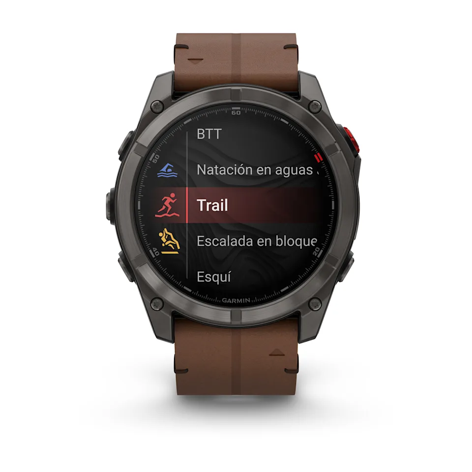 fēnix® 8 Pro – 51 mm, AMOLED Sapphire, Titanio con revestimiento de DLC con correa de cuero Ref: 010-03199-40 - Imagen 4