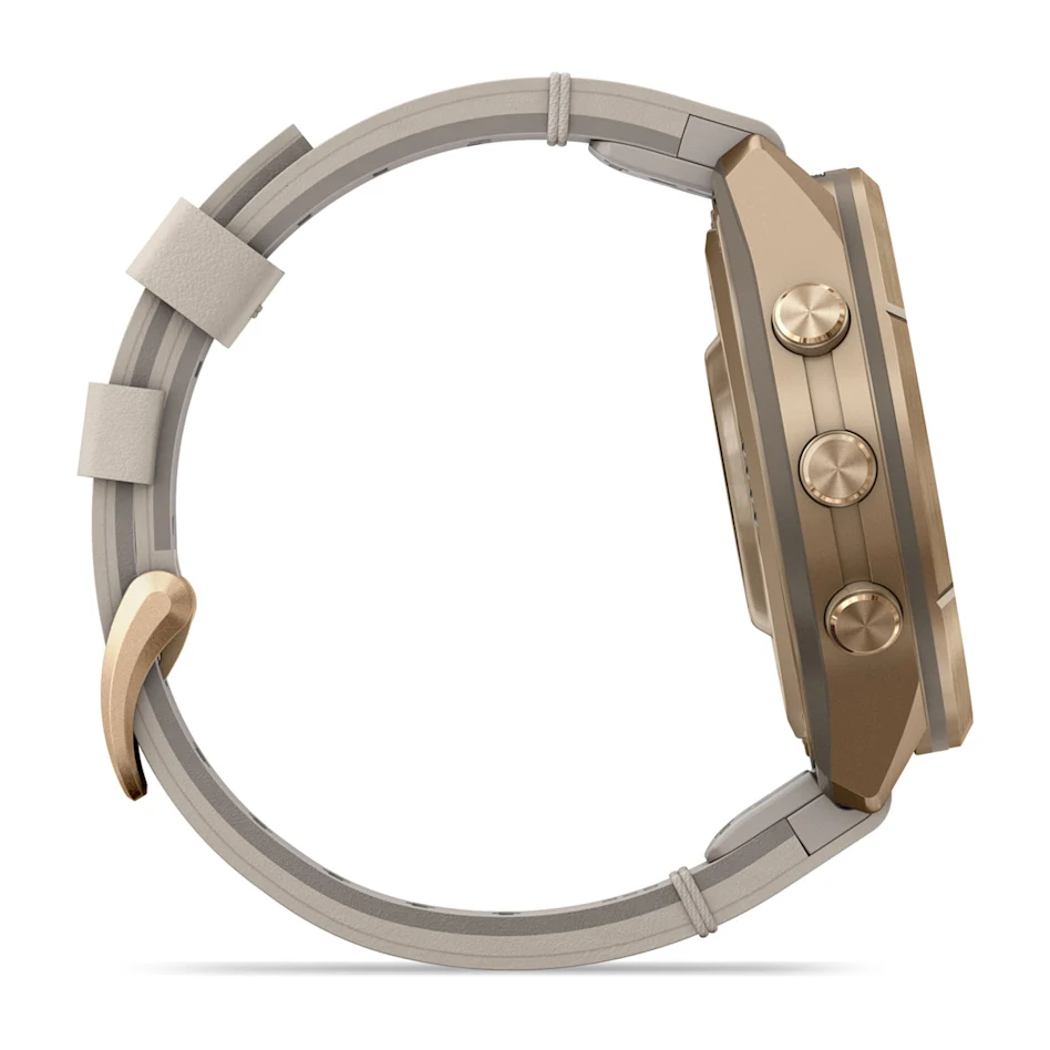 fēnix® 9 Pro – inReach® 43mm Amoled Titanio dorado con correa de cuero en beige, nºde referencia :010-04335-41 - Imagen 5