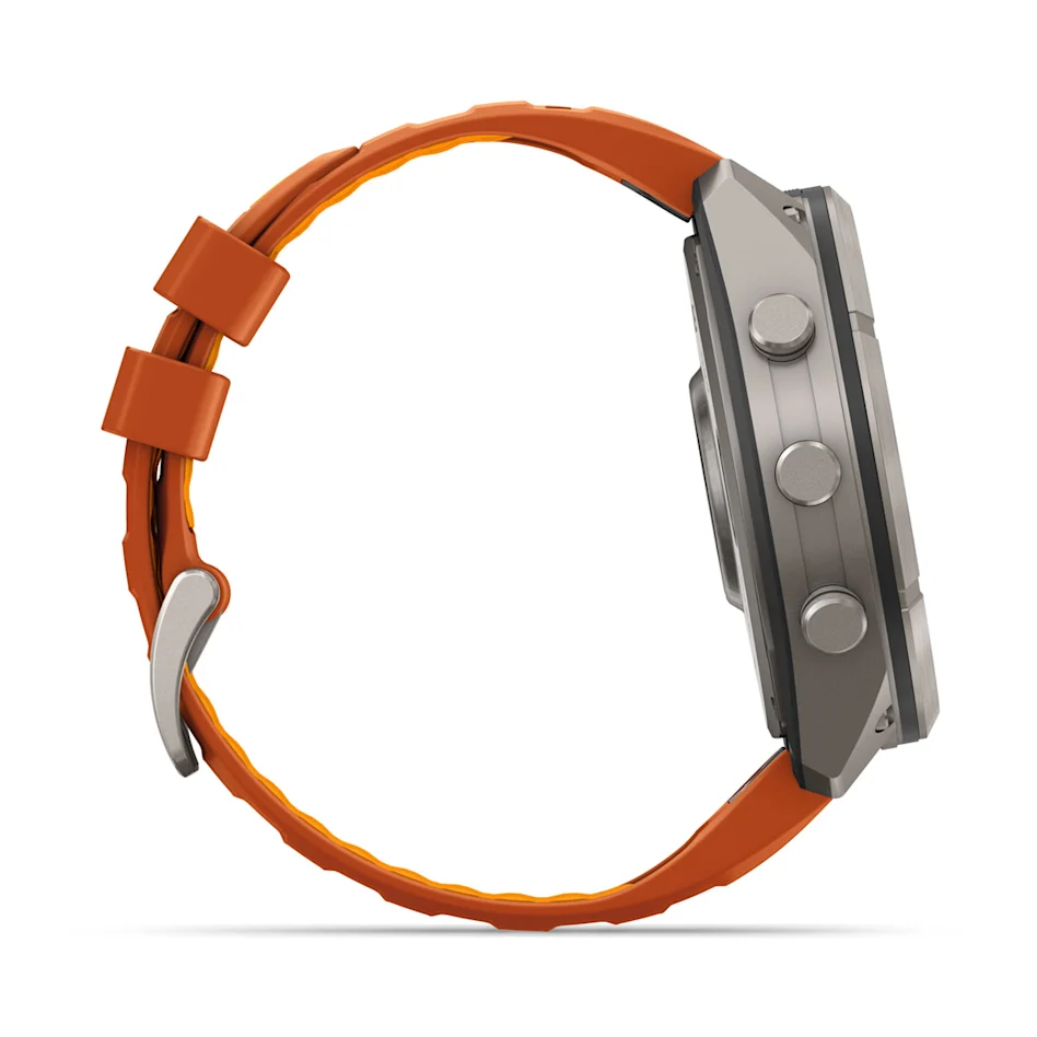 fēnix® 9 Pro – inReach®, 51mm Amoled Titanio con correa de silicona en naranja/naranja claro, nº ref: 010-04337-01 - Imagen 6