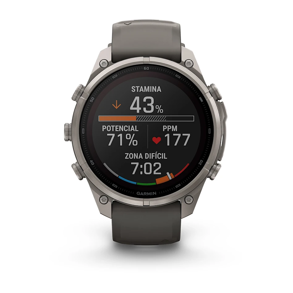 fēnix® 9 Pro – inReach®, Solar, 47mm Titanio con correa de silicona en gris, nº ref: 010-04338-01 - Imagen 6