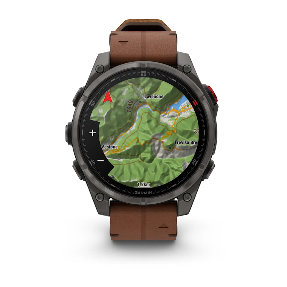 fēnix® 8 Pro – 47 mm, AMOLED Sapphire, Titanio con revestimiento de DLC con correa de cuero Ref: 010-03198-40 - Imagen 6