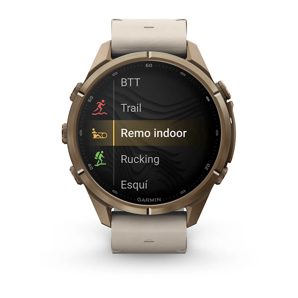fēnix® 9 Pro – inReach® 43mm Amoled Titanio dorado con correa de cuero en beige, nºde referencia :010-04335-41 - Imagen 6