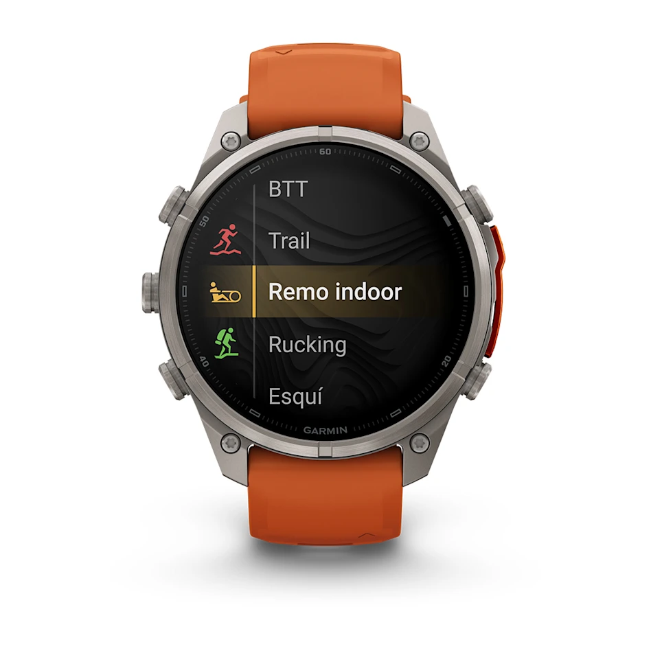 fēnix® 9 Pro – inReach®, 47mm Amoled Titanio con correa de silicona en naranja/naranja claro, nº ref: 010-04336-01 - Imagen 6