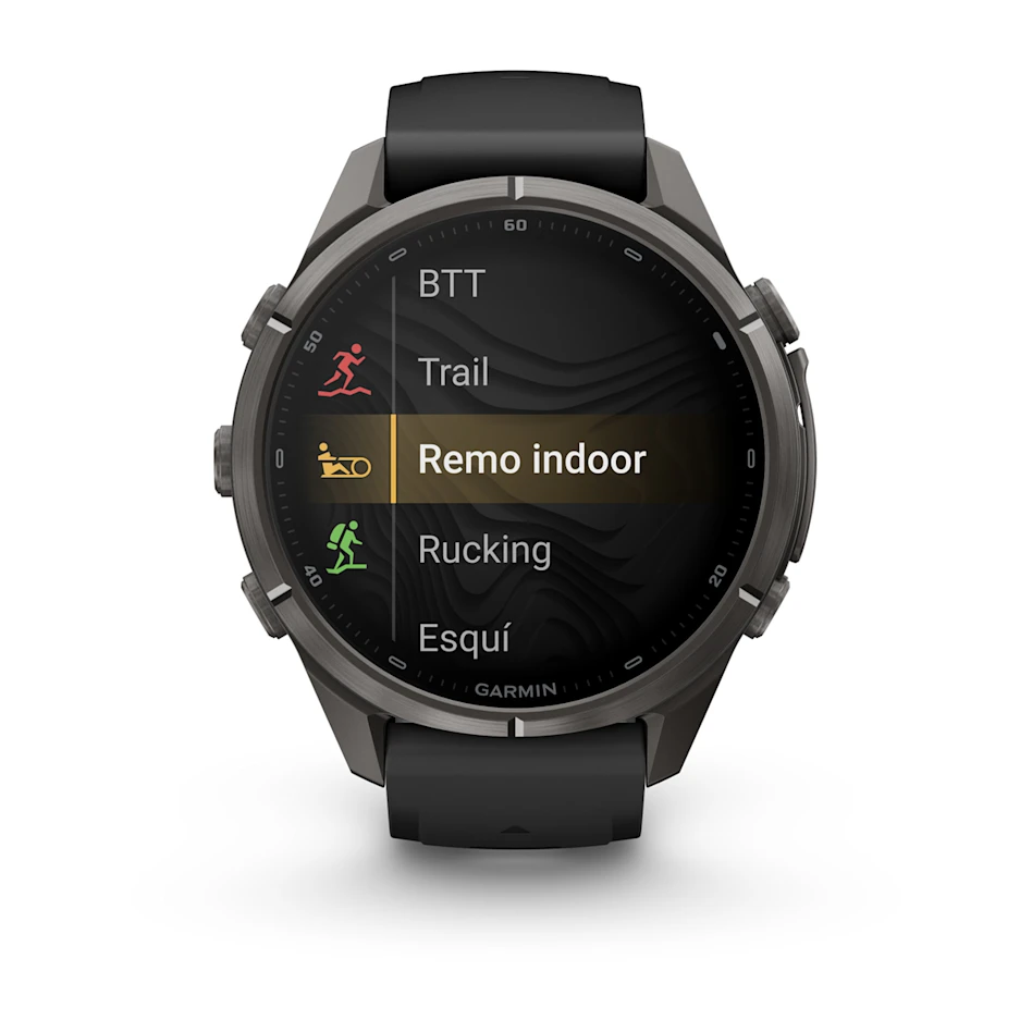 fēnix® 9 Pro – inReach®, 43mm Amoled Titanio con revestimiento de DLC gris carbón con correa de silicona en negro, Ref: 010-04335-11 - Imagen 6