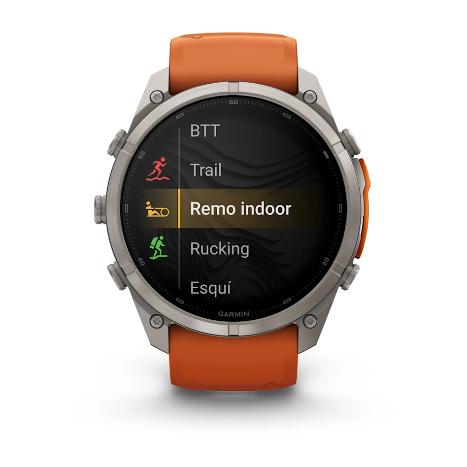 fēnix® 9 Pro – inReach®, 51mm Amoled Titanio con correa de silicona en naranja/naranja claro, nº ref: 010-04337-01 - Imagen 7