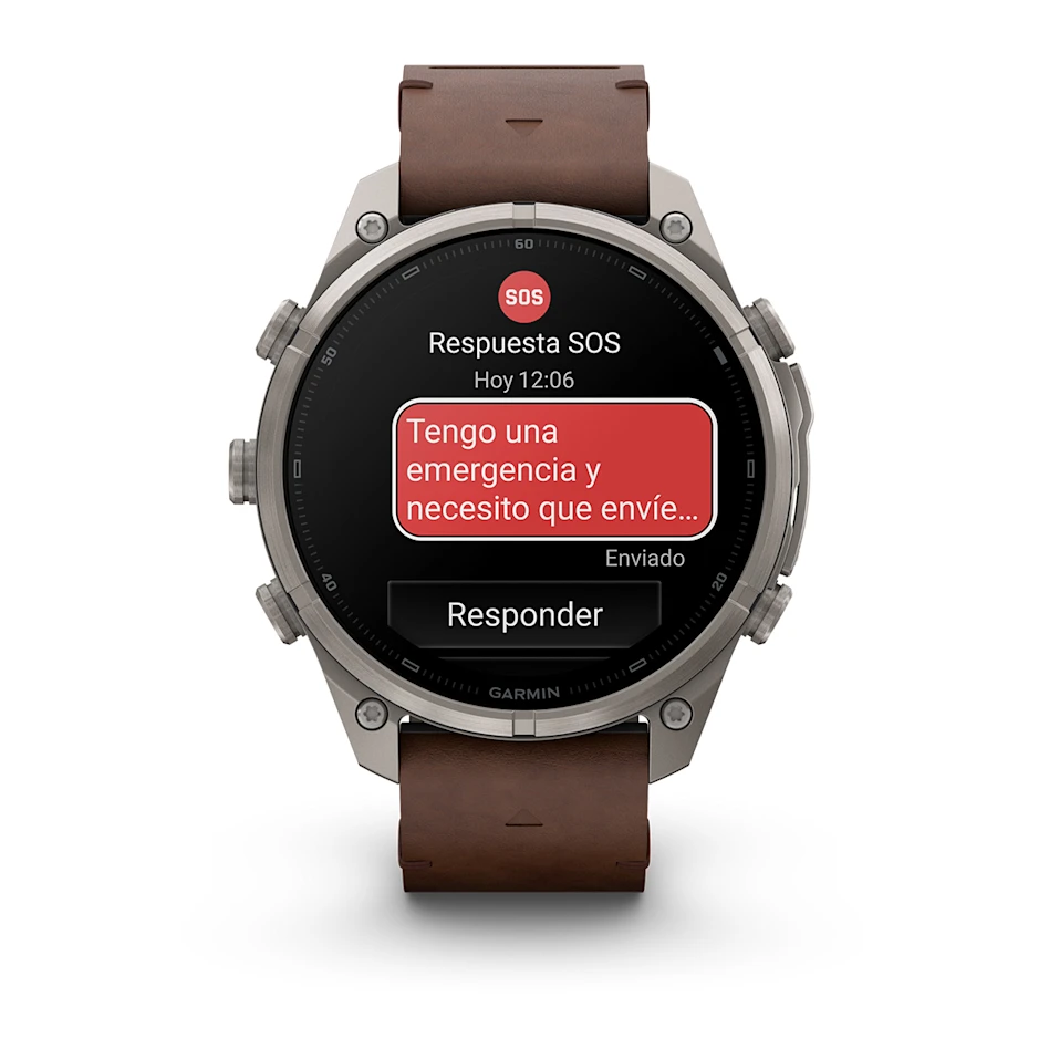 fēnix® 9 Pro – inReach®, 47mm Amoled Titanio con correa de cuero en marrón, nº ref: 010-04336-41 - Imagen 8