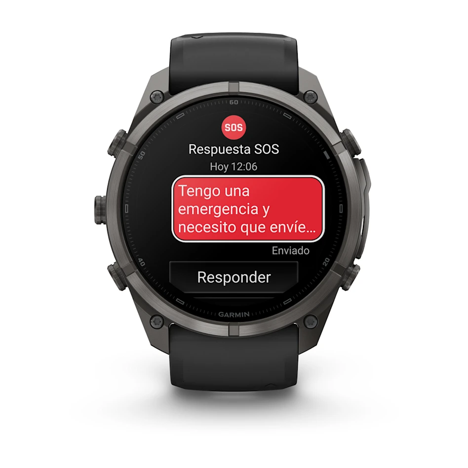 fēnix® 9 Pro – inReach®, 51mm Amoled Titanio con revestimiento de DLC gris carbón con correa de silicona en negro, nº ref: 010-04337-11 - Imagen 8