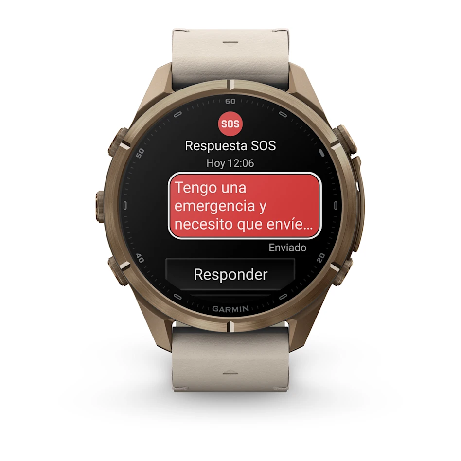 fēnix® 9 Pro – inReach® 43mm Amoled Titanio dorado con correa de cuero en beige, nºde referencia :010-04335-41 - Imagen 7