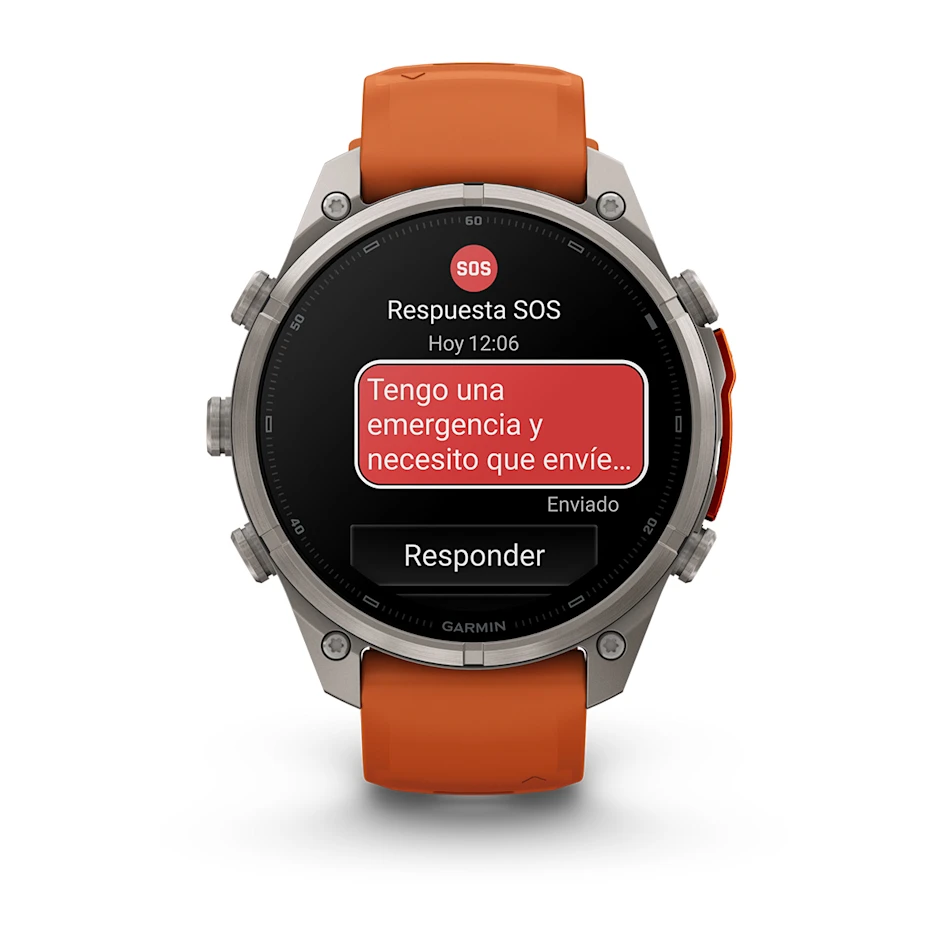fēnix® 9 Pro – inReach®, 47mm Amoled Titanio con correa de silicona en naranja/naranja claro, nº ref: 010-04336-01 - Imagen 7