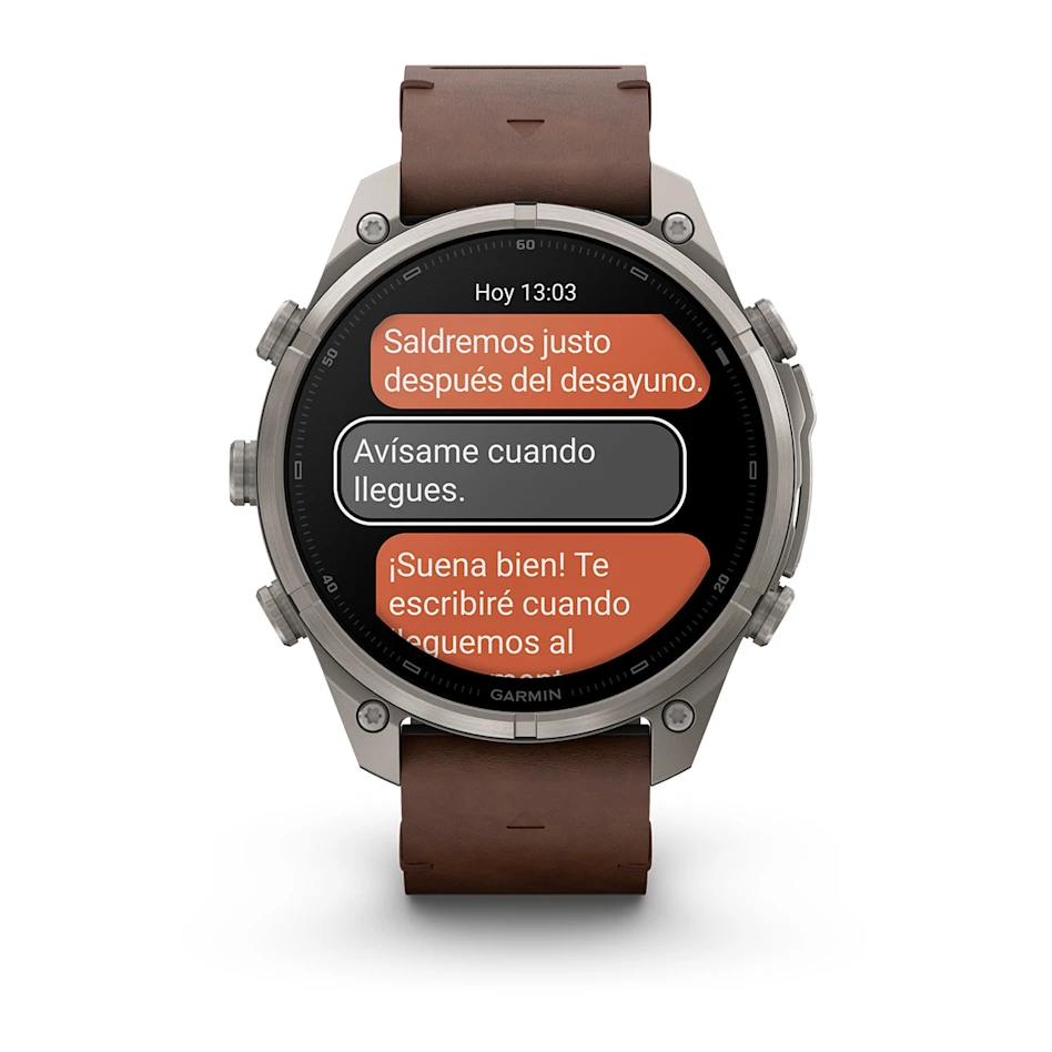 fēnix® 9 Pro – inReach®, 47mm Amoled Titanio con correa de cuero en marrón, nº ref: 010-04336-41 - Imagen 9