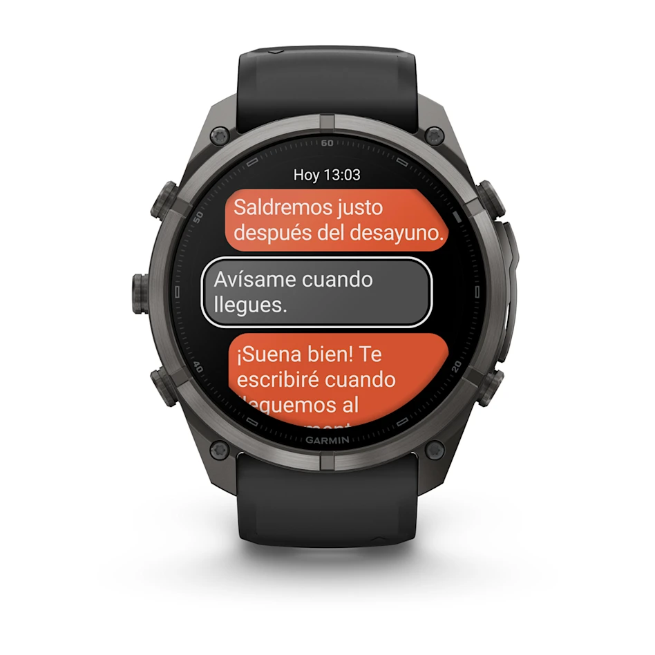 fēnix® 9 Pro – inReach®, 51mm Amoled Titanio con revestimiento de DLC gris carbón con correa de silicona en negro, nº ref: 010-04337-11 - Imagen 9