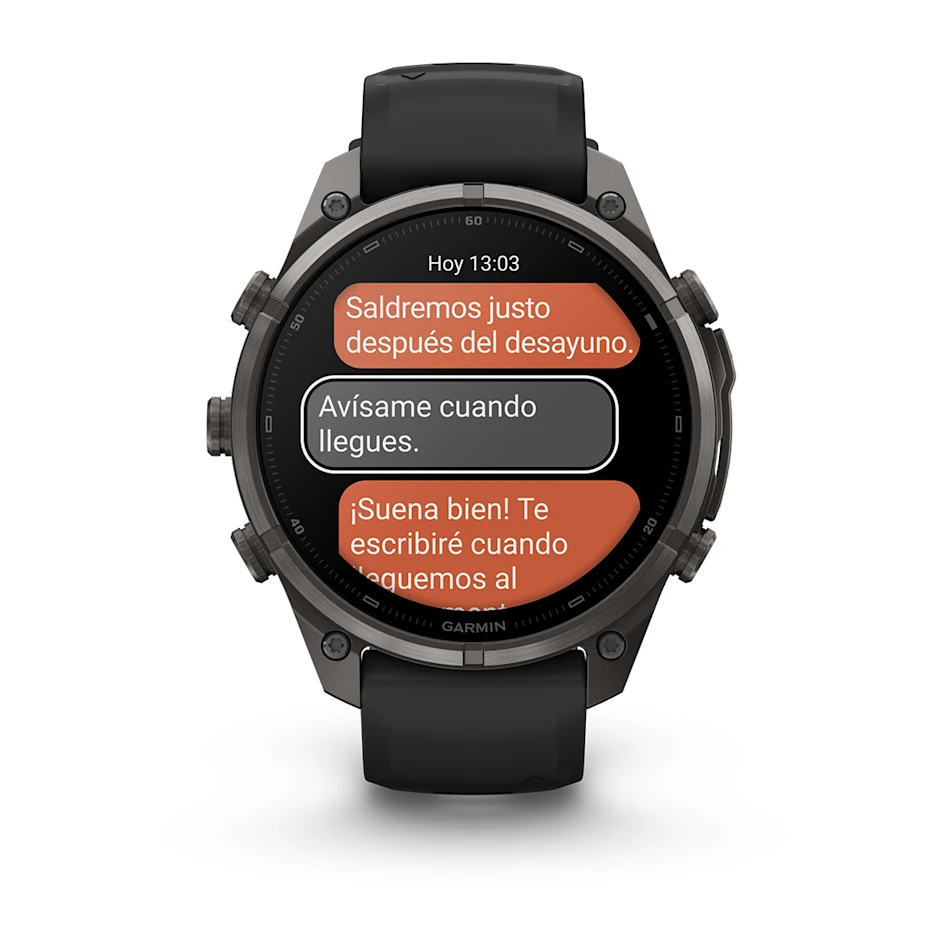 fēnix® 9 Pro – inReach®, 47mm Titanio con revestimiento de DLC gris carbón con correa de silicona en negro, nº ref: 010-04336-11 - Imagen 9
