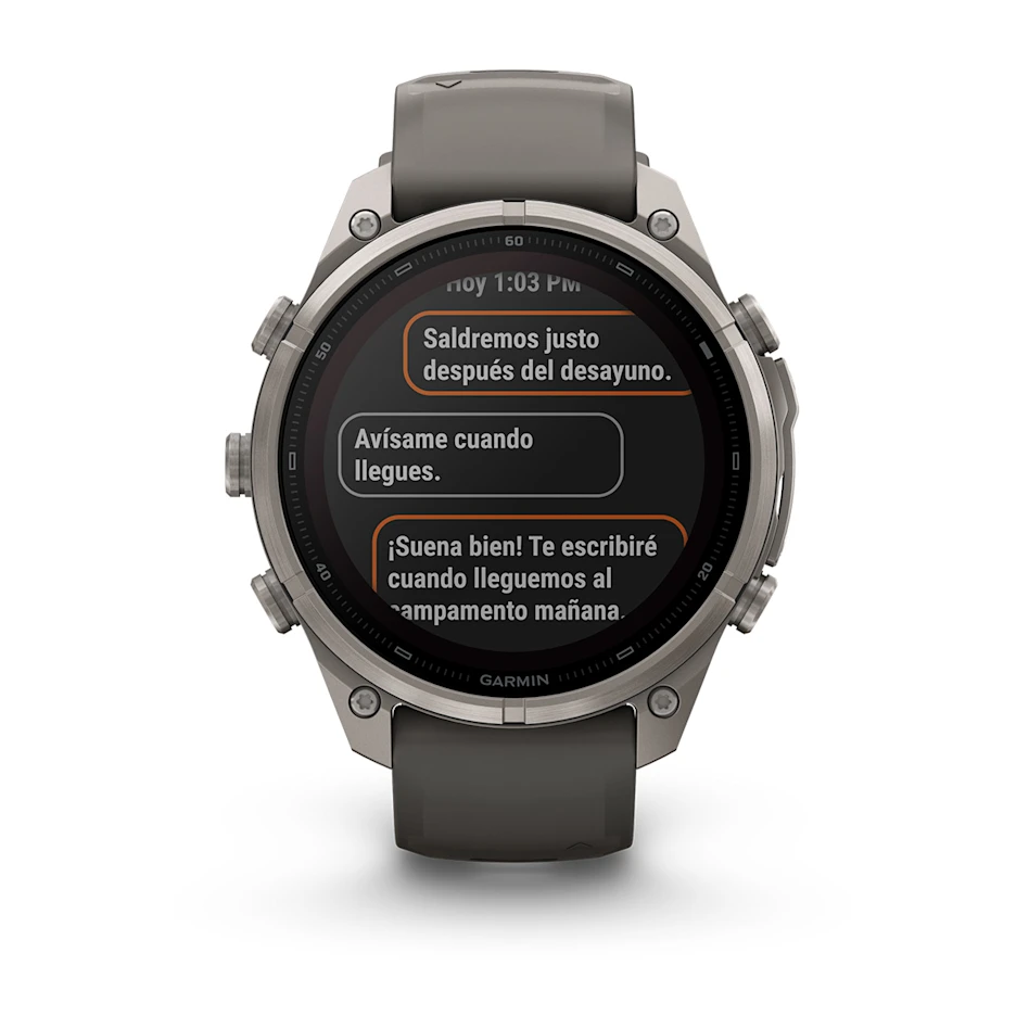 fēnix® 9 Pro – inReach®, Solar, 47mm Titanio con correa de silicona en gris, nº ref: 010-04338-01 - Imagen 9
