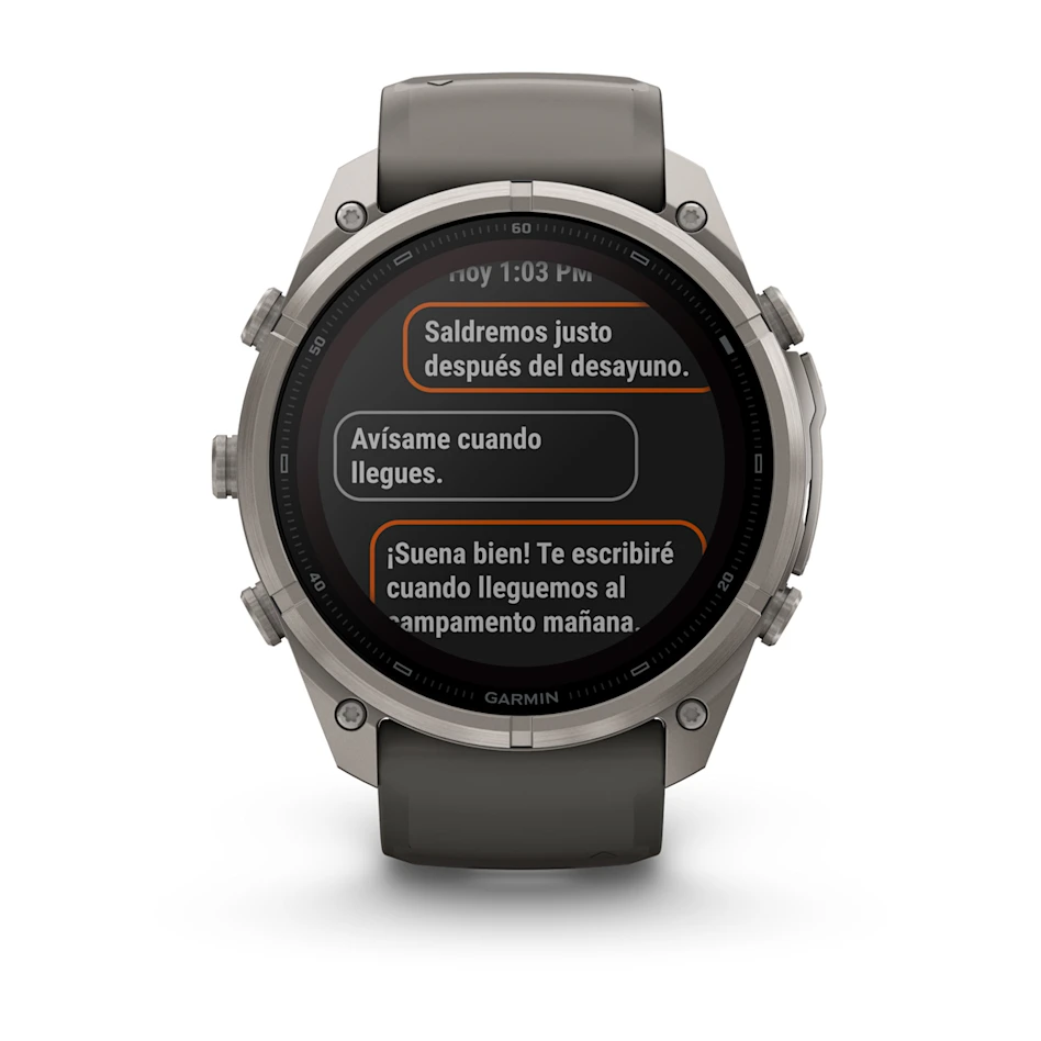 fēnix® 9 Pro – inReach®, Solar, 51mm Titanio con correa de silicona en gris, nº ref: 010-04339-01 - Imagen 8