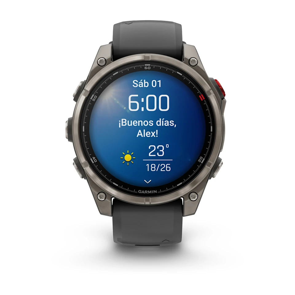 fēnix® 8 Pro – 47 mm, AMOLED Sapphire, titanio con correa de silicona en negro/gris Ref: 010-03198-11 - Imagen 8