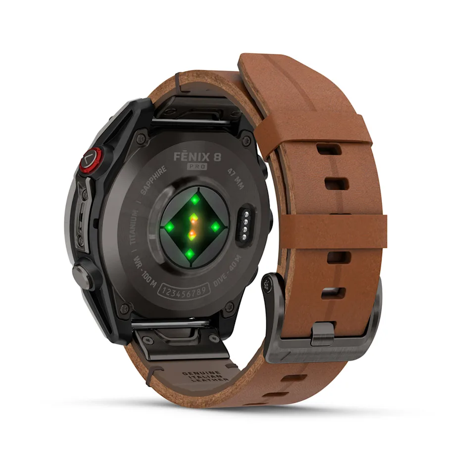 fēnix® 8 Pro – 47 mm, AMOLED Sapphire, Titanio con revestimiento de DLC con correa de cuero Ref: 010-03198-40 - Imagen 9