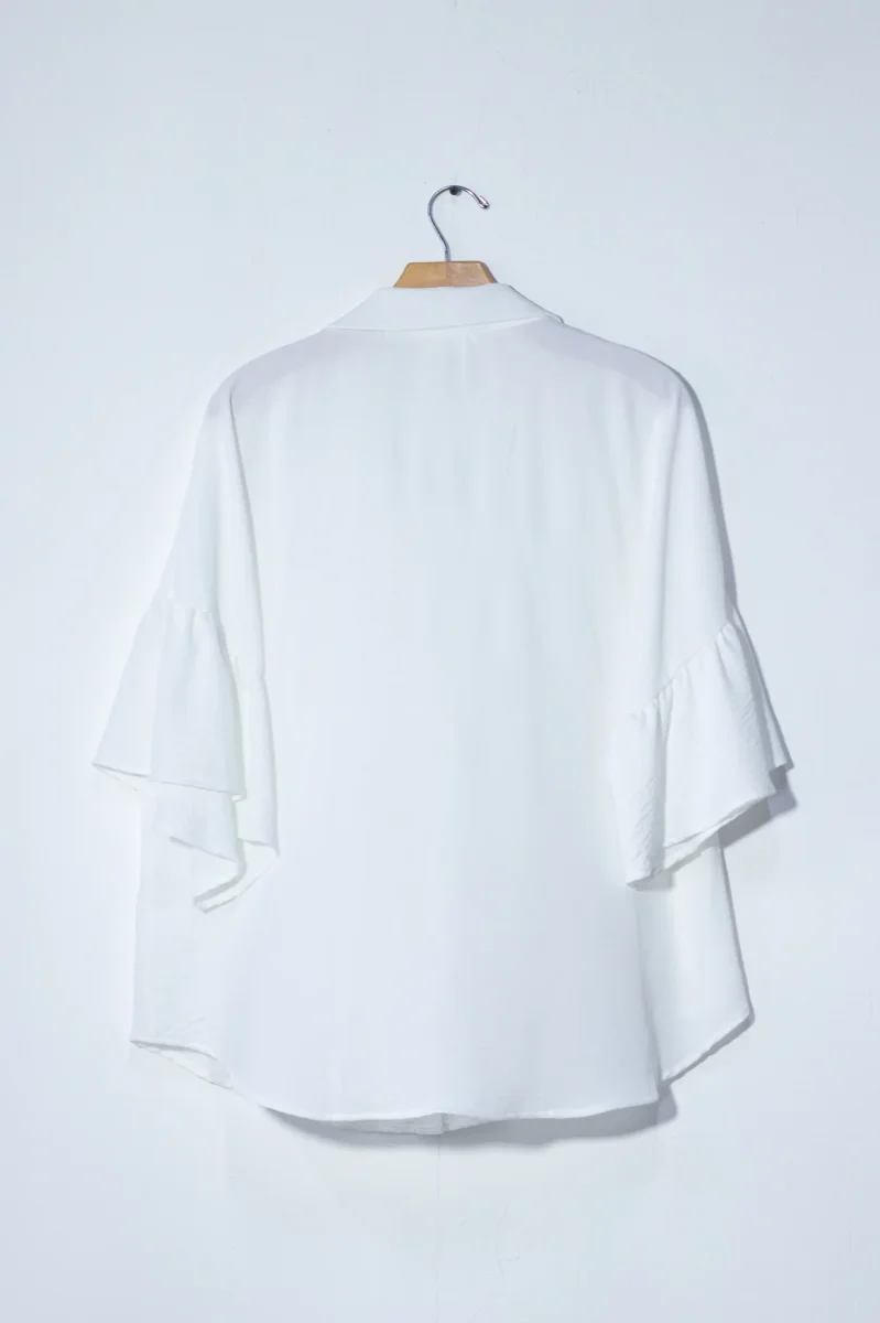Camisa Curvy Olanes Manga Femenina Elegante - Imagen 6