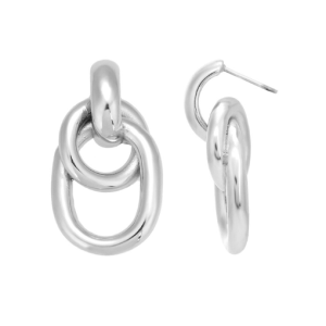 Pendientes Addison Plateados