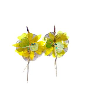 Pendientes Camelia Amarillo