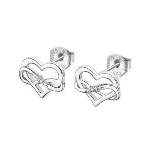 Pendientes corazón infinito Lotus silver