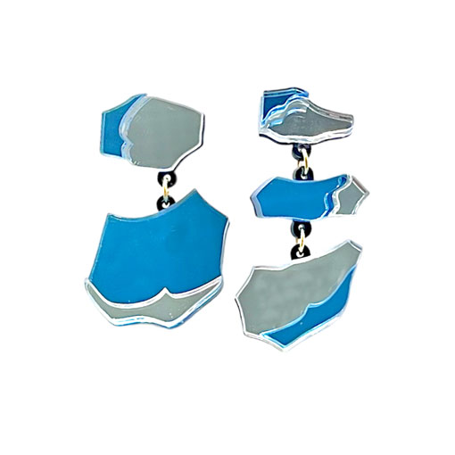 Pendientes Glaciar Azul Plata - Imagen 2
