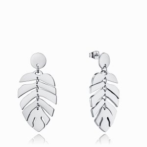 Pendientes Viceroy hojas plateadas.