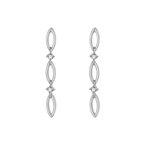 Pendientes Janice Plateado