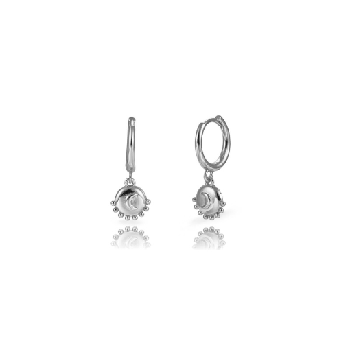Pendientes Luna Plateado - Imagen 2