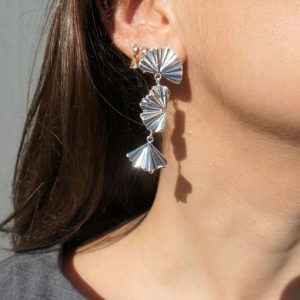 Pendientes Maggie Plateado