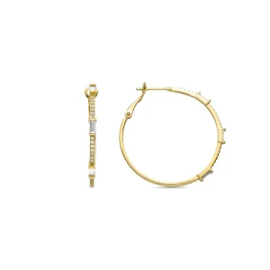 PENDIENTES MOLAM Pendientes de Plata de Ley 925 con Circonita Brillante acabados en oro amarillo de 18K – Molam