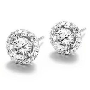 Pendientes plata circonita grande