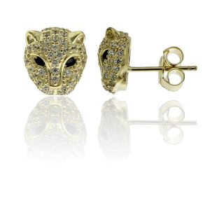 Pendientes Puma dorado