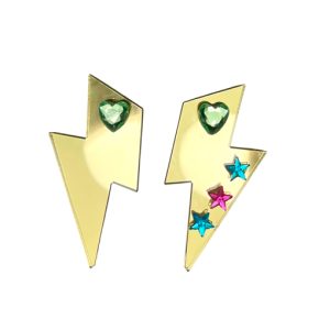 Pendientes Rayo Dorado
