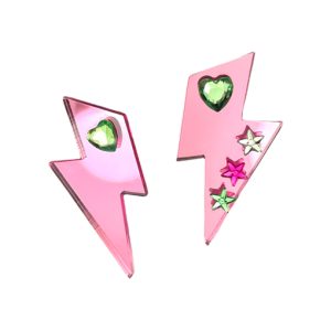 Pendientes Rayo Rosa
