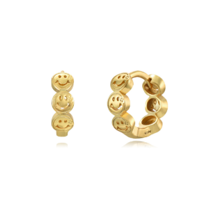Pendientes Smiley Dorado
