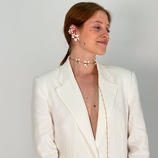 Pendientes Tecna Blanco