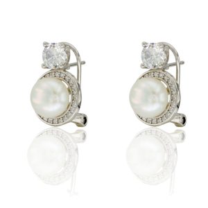 Pendientes tu y yo plata y circonitas