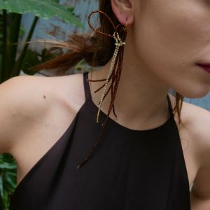 Pendientes Twist Marrón