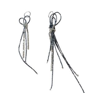 Pendientes Twist Azul Marino
