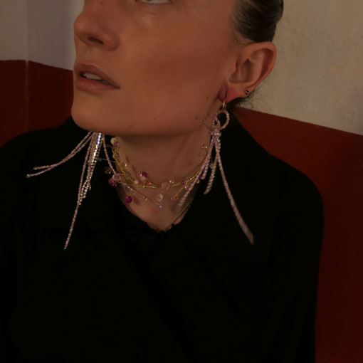 Pendientes Twist Rosa Bebé - Imagen 3