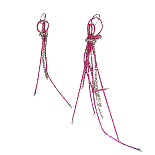 Pendientes Twist Rosa Eléctrico - Imagen 3