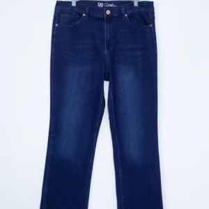 Jeans Campana Curvy Liso Oscuro Silueta Flare