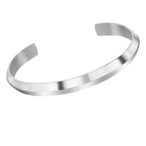 Pulsera de hombre rígida biselada