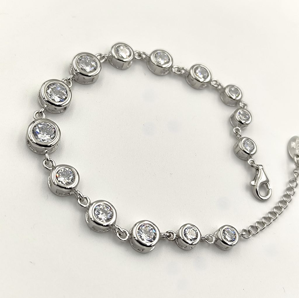 Pulsera Lotus Silver circonitas. - Imagen 4