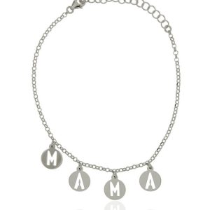 Pulsera Mamá en plata